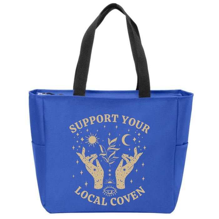 Support Your Local Coven Witch Aesthetic Gift Zip Tote Bag