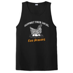 Support Your Local Egg Dealers Funny Chicken Hen Saying PosiCharge Competitor Tank