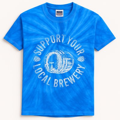 Support Your Local Brewery Craft Beer Kids Tie-Dye T-Shirt