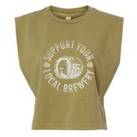 Support Your Local Brewery Craft Beer Garment-Dyed Women's Muscle Tee