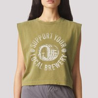 Support Your Local Brewery Craft Beer Garment-Dyed Women's Muscle Tee