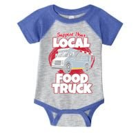 Support Your Local Food Truck Food Lover Food Truck Gift Infant Baby Jersey Bodysuit