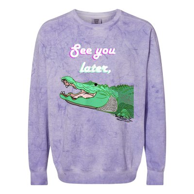 See You Later Alligator Colorblast Crewneck Sweatshirt