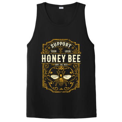 Support Your Local Honey Bee Save The Bees Vintage Style PosiCharge Competitor Tank