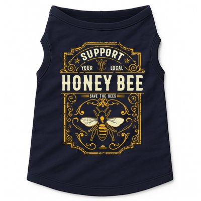 Support Your Local Honey Bee Save The Bees Vintage Style Doggie Tank