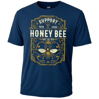 Support Your Local Honey Bee Save The Bees Vintage Style Performance Shirt