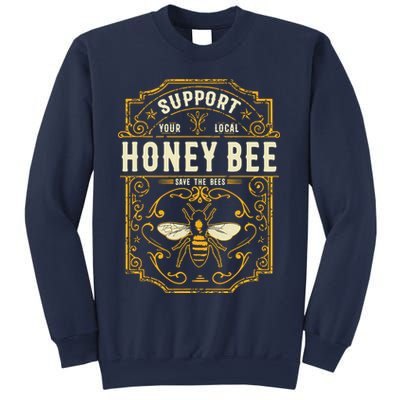 Support Your Local Honey Bee Save The Bees Vintage Style Sweatshirt