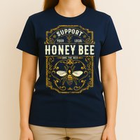Support Your Local Honey Bee Save The Bees Vintage Style T-Shirt