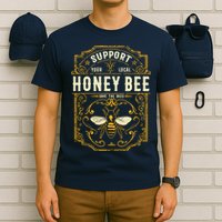 Support Your Local Honey Bee Save The Bees Vintage Style T-Shirt