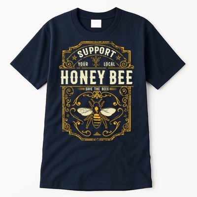 Support Your Local Honey Bee Save The Bees Vintage Style Tall T-Shirt