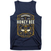 Support Your Local Honey Bee Save The Bees Vintage Style Tank Top
