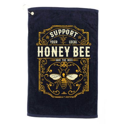Support Your Local Honey Bee Save The Bees Vintage Style Golf Towel