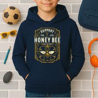 Support Your Local Honey Bee Save The Bees Vintage Style Kids Hoodie