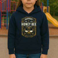 Support Your Local Honey Bee Save The Bees Vintage Style Kids Hoodie