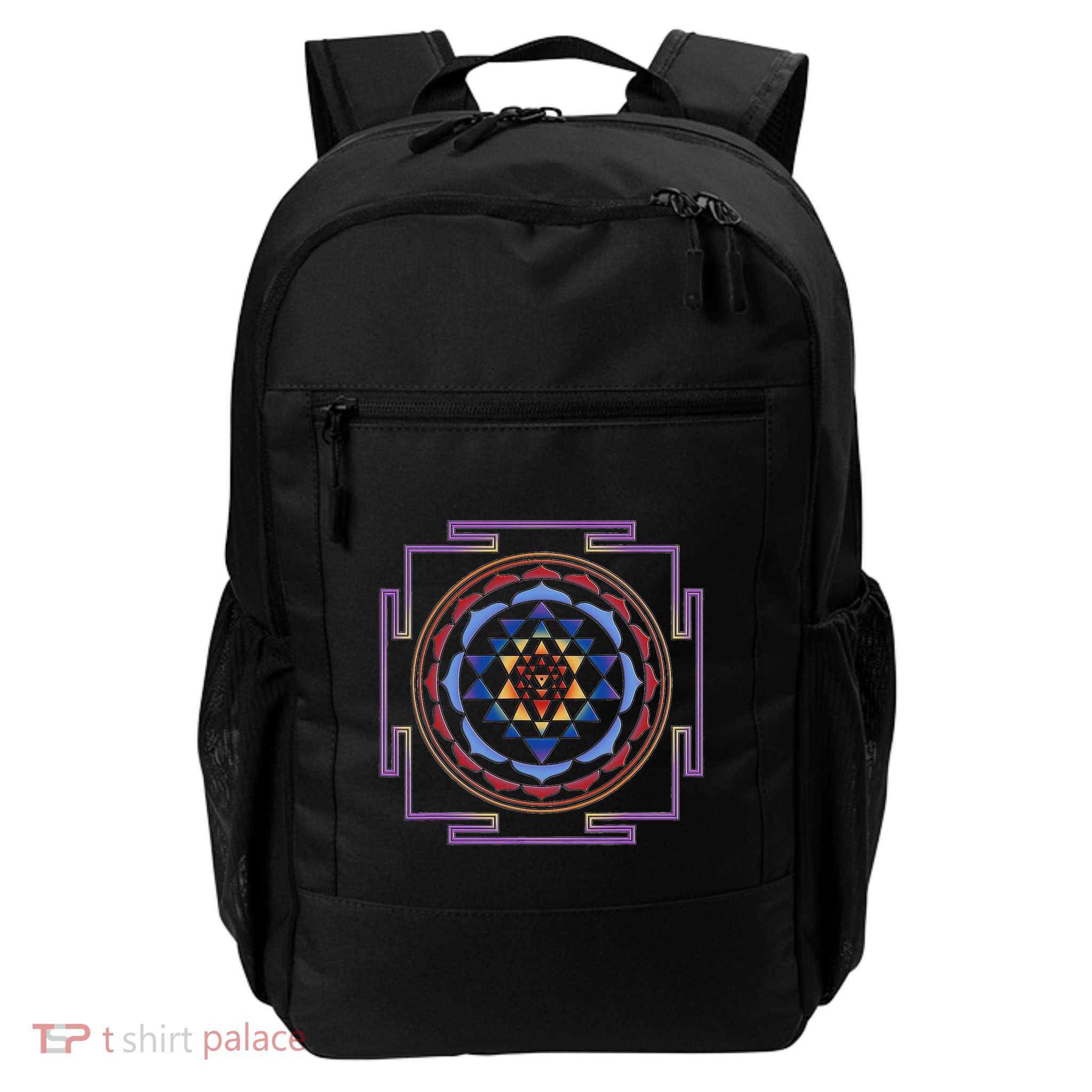 Sri Yantra Luck And Prosperity Ii Colored I Daily Commute Backpack