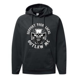 Support Your Local Outlaw 03 Performance Fleece Hoodie