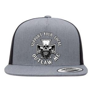 Support Your Local Outlaw 03 Flat Bill Trucker Hat