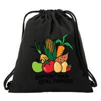 Support Your Local Farmers Drawstring Bag