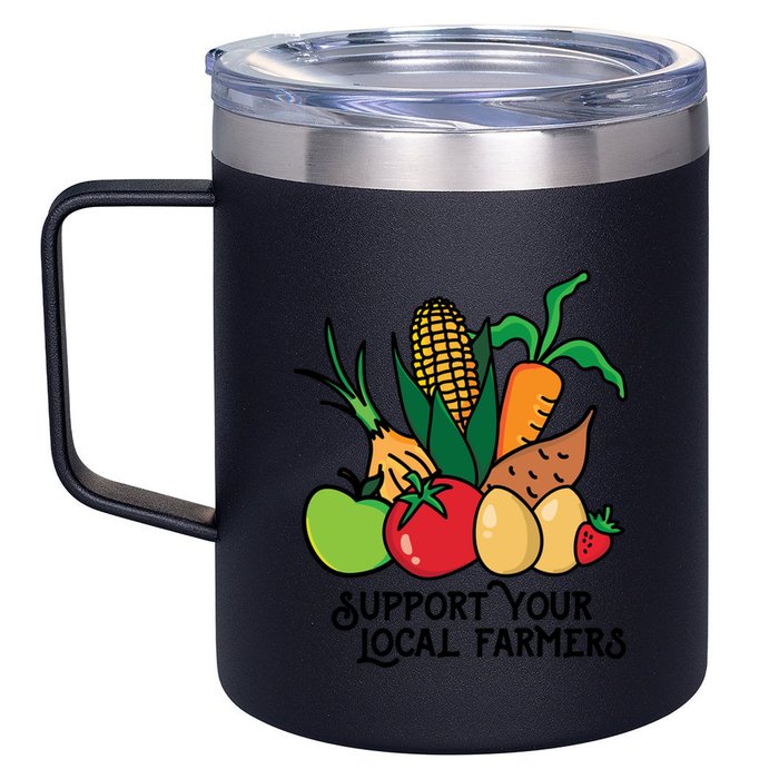 Support Your Local Farmers 12oz Stainless Steel Coffee Mug