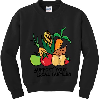 Support Your Local Farmers Kids Sweatshirt