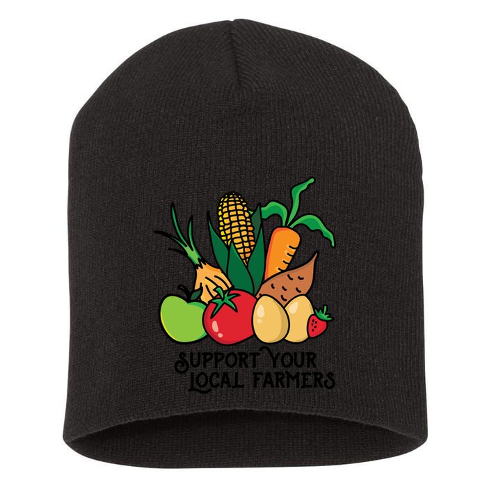Support Your Local Farmers Short Acrylic Beanie