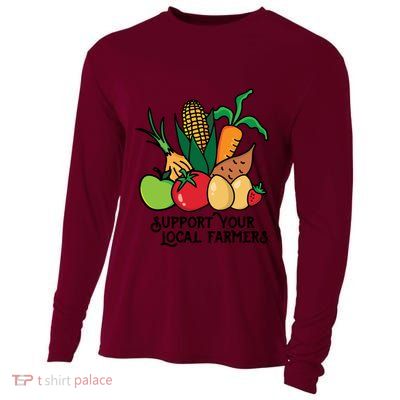 Support Your Local Farmers Cooling Performance Long Sleeve Crew