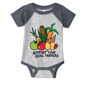 Support Your Local Farmers Infant Baby Jersey Bodysuit