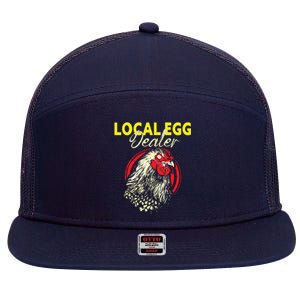 Support Your Local Egg Dealers Chicken Lovers Farm Farmers 7 Panel Mesh Trucker Snapback Hat