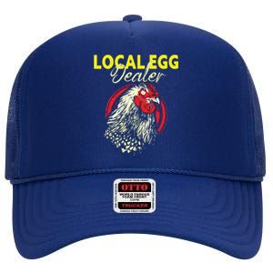 Support Your Local Egg Dealers Chicken Lovers Farm Farmers High Crown Mesh Back Trucker Hat