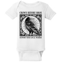 Support Your Local Murder Crows Before Bros Funny Baby Bodysuit