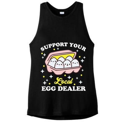 Support Your Local Egg Dealer, Farm Fresh eggs Funny farm Ladies PosiCharge Tri-Blend Wicking Tank