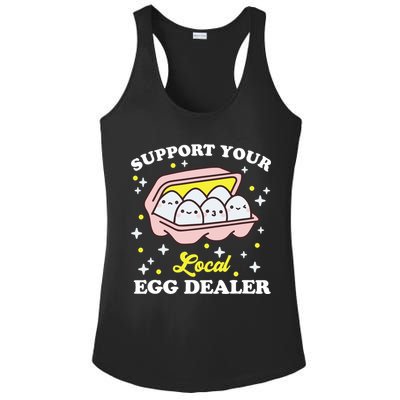 Support Your Local Egg Dealer, Farm Fresh eggs Funny farm Ladies PosiCharge Competitor Racerback Tank