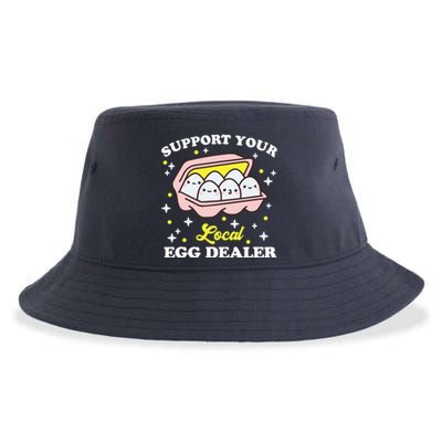 Support Your Local Egg Dealer, Farm Fresh eggs Funny farm Sustainable Bucket Hat