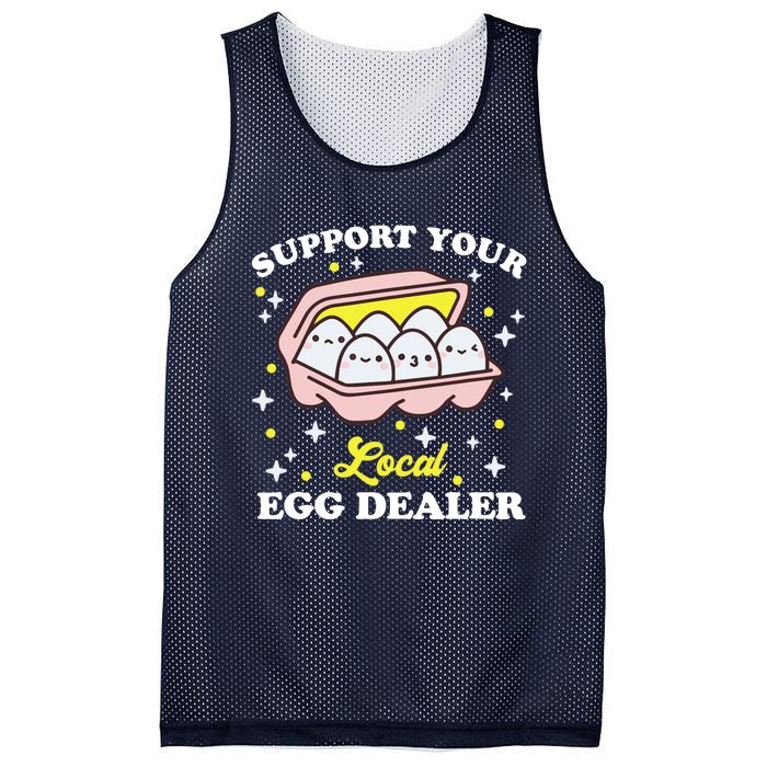 Support Your Local Egg Dealer, Farm Fresh eggs Funny farm Mesh Reversible Basketball Jersey Tank