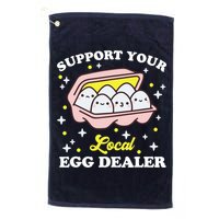 Support Your Local Egg Dealer, Farm Fresh eggs Funny farm Golf Towel