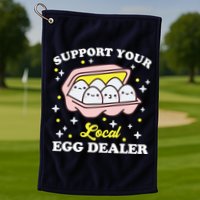 Support Your Local Egg Dealer, Farm Fresh eggs Funny farm Golf Towel