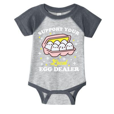 Support Your Local Egg Dealer, Farm Fresh eggs Funny farm Infant Baby Jersey Bodysuit