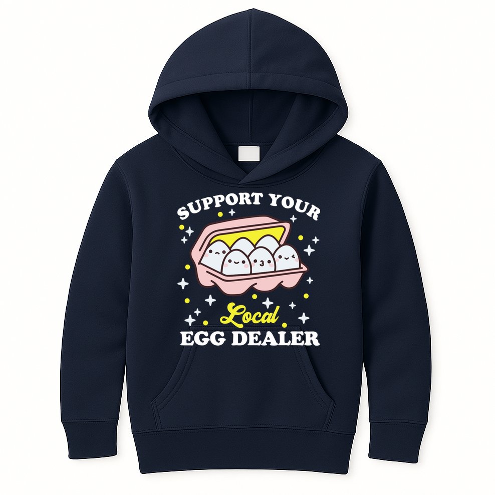 Support Your Local Egg Dealer, Farm Fresh eggs Funny farm Kids Hoodie