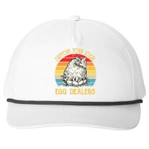 Support Your Local Egg Dealers Farmers Funny Chicken Lover Snapback Five-Panel Rope Hat