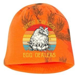 Support Your Local Egg Dealers Farmers Funny Chicken Lover Kati - Camo Knit Beanie