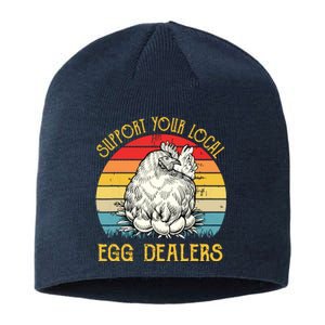 Support Your Local Egg Dealers Farmers Funny Chicken Lover Sustainable Beanie