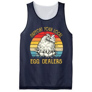 Support Your Local Egg Dealers Farmers Funny Chicken Lover Mesh Reversible Basketball Jersey Tank