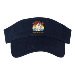 Support Your Local Egg Dealers Farmers Funny Chicken Lover Valucap Bio-Washed Visor