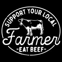 Support Your Local Farmer Eat Beef Flexfit Unipanel Trucker Cap