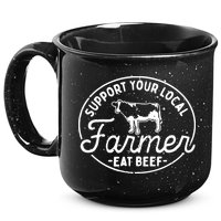 Support Your Local Farmer Eat Beef 15oz Campfire Ceramic Mug