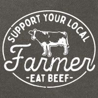 Support Your Local Farmer Eat Beef Cotton Canvas Backpack