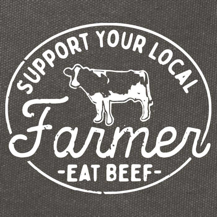Support Your Local Farmer Eat Beef Cotton Canvas Backpack