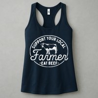 Support Your Local Farmer Eat Beef Womens Tank Top