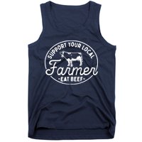 Support Your Local Farmer Eat Beef Tank Top