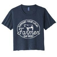 Support Your Local Farmer Eat Beef Crop Top
